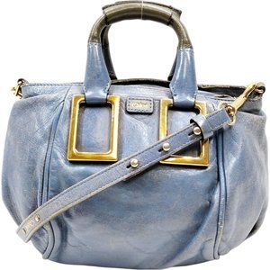 Chloe Hand Bag Ethel Blue Leather🦋🦋